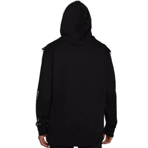 Killstar ✦ Mortale Hoodie ✦ XS Unisex Black Cotton Pullover Graphic Sleeves NWT